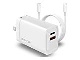 iBenzer - Power adapter - foldable - 65 Watt - PD 3.0, QC 3.0, QC 2.0 (24 pin USB-C, USB) - white 1 thumbnail image