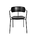 Eurostyle Paris Stacking Side Chairs, Black, Set Of 4 Chairs