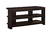 Monarch Specialties TV Stand, 3-Shelf, For Flat-Panel TVs Up To 40", Cappuccino 1 thumbnail image