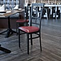 Flash Furniture HERCULES Window Back Restaurant Accent Chair, Burgundy Seat/Black Frame 1 thumbnail image