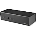StarTech.com 4-Port Dual-Monitor Dual-Link DVI USB KVM Switch - TAA Compliant - Integrated 2-port USB 3.0 Hub - SV431DL2DU3A 1 thumbnail image