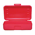 Romanoff Products Pencil Boxes, 8 1/2"H x 5 1/2"W x 2 1/2"D, Red, Pack Of 12 1 thumbnail image