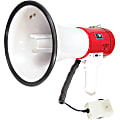 Pyle PMP58U Professional Piezo Dynamic 50W Megaphone With USB, 9-1/2”H x 9-1/4”W x 13-1/2”D, White