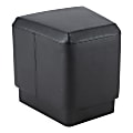 Lorell® Contemporary Trapezoid Ottoman, 17"H, Black 1 thumbnail image