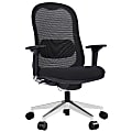 WorkPro® Uomo Ergonomic Mesh/Fabric Mid-Back Office Chair, Black/Chrome, BIFMA Compliant 1 thumbnail image