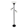 Elegant Designs 3-Light Floor Lamp, 71"H, Restoration Bronze/White 1 thumbnail image