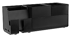 Bostitch® Office Konnect Stackable 4-Piece Desk Organization Kit, Black