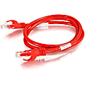 C2G-25ft Cat6 Snagless Crossover Unshielded (UTP) Network Patch Cable - Red - Category 6 for Network Device - RJ-45 Male - RJ-45 Male - Crossover - 25ft - Red