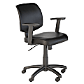 Bush Business Furniture Petite Bonded Leather Office Chair, Black, Standard Delivery