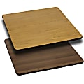Flash Furniture Square Table Top With Reversible Laminate Top, 36", Natural/Walnut
