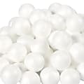 Foam Balls Bulk - 100 Pack White Polystyrene Foam Ball For Arts And Craft Use, Makes DIY Ornaments, Presentation, And School Projects, White, 0.9 Inch In Diameter
