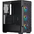 Corsair iCUE 220T RGB Airflow Tempered Glass Mid-Tower Smart Case - Black - Mid-tower - Black - Steel, Tempered Glass - 4 x Bay - 3 x 4.72" x Fan(s) Installed - 0 - Mini ITX, Micro ATX, ATX Motherboard Supported - 14.33 lb - 6 x Fan(s) Supported