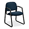 HON® Solutions Seating 4008 Ergonomic Sled-Base Guest Chair, 32 1/2"H x 23 1/2"W x 25 1/2"D, Black Frame, Blue Fabric