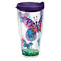 Tervis American Cancer Society Butterflies Tumbler With Lid, 24 Oz, Clear