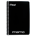 Mead® Wirebound Side-Opening Memo Book, 4" x 6", 1 Hole-Punched, College Ruled, 40 Sheets