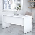 kathy ireland® Office by Bush Business Furniture Echo 60"W Credenza Desk, Pure White, Standard Delivery