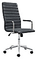 Zuo® Modern Pivot High-Back Office Chair, Vintage Black/Chrome