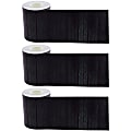 Teacher Created Resources® Straight Rolled Border Trim, Black Wood, 50’ Per Roll, Pack Of 3 Rolls