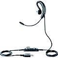 Jabra® UC Voice 250 Microsoft® Lync Mono Wired Behind-The-Ear Ear Set, Black/Silver