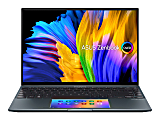 ASUS ZenBook 14X OLED UX5400EG-XB73T - 180-degree hinge design - Intel Core i7 1165G7 / 2.8 GHz - Win 10 Pro - GF MX450  - 16 GB RAM - 512 GB SSD NVMe - 14" OLED touchscreen 2880 x 1800 (WQXGA+) - Wi-Fi 6 - pine gray