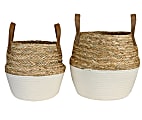 GNBI Polyester Baskets, Cream/Natural, Set Of 2 Baskets 1 thumbnail image