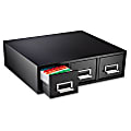 Steelmaster Card File Drawers - 18.1" x 16" x 5.3" - 3 x Drawer(s) for File - Index Card - Vertical - Scratch Resistant, Chip Resistant, Label Holder, Pull Handle, Mar Resistant, Rubber Feet, Lockable, Heavy Duty, Stackable - Black - Powder Coated - Steel, Rubber - Recycled 1 thumbnail image