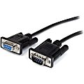 StarTech.com 2m Black Straight Through DB9 RS232 Serial Cable - M/F