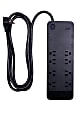 GE UltraPro 8-Outlet Surge Protector, 8', Black