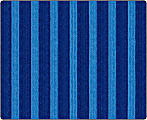 Flagship Carpets Basketweave Stripes Classroom Rug, 10 1/2' x 13 3/16', Blue 1 thumbnail image