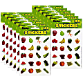 Eureka Theme Stickers, Fruits & Vegetables, 120 Stickers Per Pack, Set Of 12 Packs