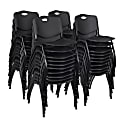 Regency M Breakroom Stacking Chairs, Chrome/Black, Pack Of 40 Chairs