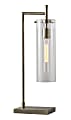 Adesso® Dalton Table Lamp, 13 3/4"H, Clear Shade/Brass Base