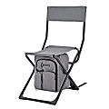 Arrowhead Outdoor™ Backpackable Canvas Outdoor Furniture Fishing And Camp Chair With Backrest And 25-Can Cooler, Gray/Black 1 thumbnail image