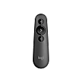 Logitech® Laser Class 1 R500s Bluetooth® & USB Presentation Clicker, 4-7/8”H x 1-1/2”W, Black