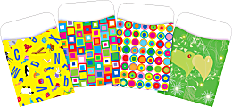 Barker Creek Peel & Stick Library Pockets, 3-1/2" x 5-1/8", Bright Colors, Set Of 120 Pockets 1 thumbnail image