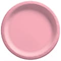 Amscan Round Paper Plates, New Pink, 10”, 50 Plates Per Pack, Case Of 2 Packs