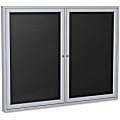 Ghent Aluminum Frame Enclosed Indoor Letterboard - 36" Height x 48" Width - Shatter Resistant, Lock, Weather Resistant, Durable - Aluminum Frame - 1 Each