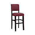 Linon Franklin Faux Leather Bar Stool, Espresso/Dark Red 1 thumbnail image