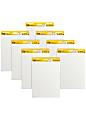 Post-it Super Sticky Easel Pad, 25" x 30", White, Pack of 8 Pads