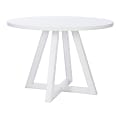 Powell Atwood Round Dining Table, 30"H x 44"W x 44"D, White 1 thumbnail image