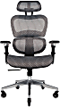 Nouhaus Ergo3D Ergonomic Fabric High-Back Office Chair, Silver Gray