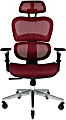 Nouhaus Ergo3D Ergonomic Fabric High-Back Office Chair, Dark Burgundy