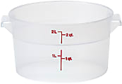 Cambro Translucent Round Food Storage Containers, 2 Qt, Pack Of 12 Containers