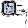 Escali Touch Screen Thermometer & Timer - 4°F (-20°C) to 482°F (250°C) - Timer, Backlit Digital Display, Oven Safe Probe, Easy to Read, Auto-off, Built-in Kickstand, Touch Screen, Easy to Clean, Oven Safe, Grill Safe, Temperature Alert - Black, Silver