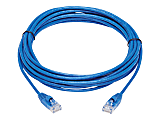 Tripp Lite Cat6a 10G Snagless Molded Slim UTP Network Patch Cable (M/M), Blue, 15 ft. - First End: 1 x RJ-45 Male Network - Second End: 1 x RJ-45 Male Network - 10 Gbit/s - Patch Cable - Gold Plated Contact - 28 AWG - Blue