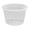 Karat Poly Deli Containers With Lids, 16 Oz, Clear, Pack Of 240 Containers/Lids