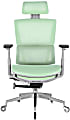 Nouhaus Rewind Ergonomic Fabric High-Back Executive Office Chair, Mint Green