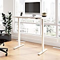 Bush Business Furniture Move 60 Series 48"W x 24"D Electric Height Adjustable Standing Desk, White/White Powder Coat, Standard Delivery 1 thumbnail image