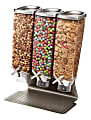 Rosseto Serving Solutions EZ-PRO™ Dry Food Dispenser, 3-Container, Tabletop Stand, 384 Oz, Stainless 1 thumbnail image