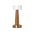 Simple Designs Mushroom Magic Dimming Rechargeable Cordless 4-Way Touch Sensor Saucer Desk Lamp, 8-1/2"H, Copper 1 thumbnail image